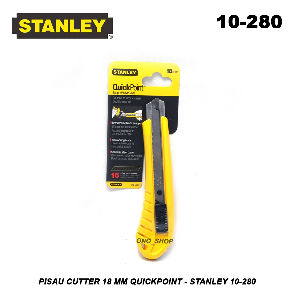 

Pisau Cutter 18 mm QuickPoint - Stanley 10-280