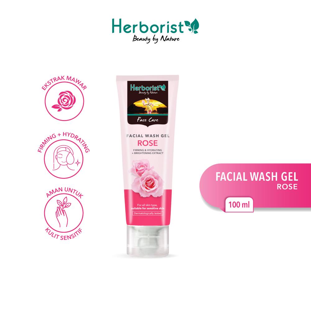 Herborist Facial Wash Gel (Sabun Wajah) Rose