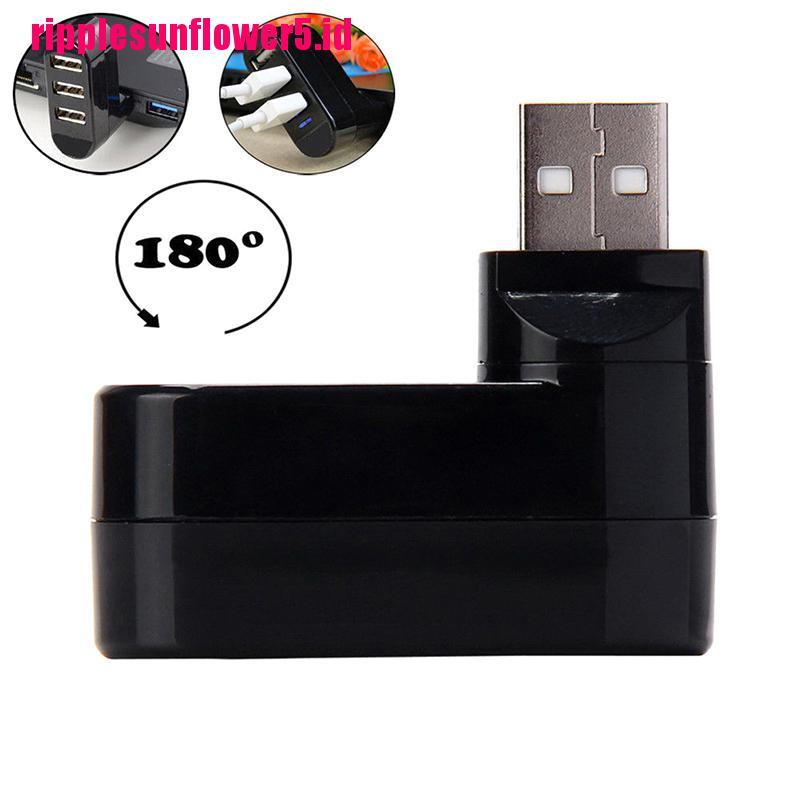 # Kaos T-Shirt Wanita Lengan Pendek Motif Print #Adapter Splitter Hub 3 Port USB 2.0 Dapat Diputar Untuk Notebook / Tablet