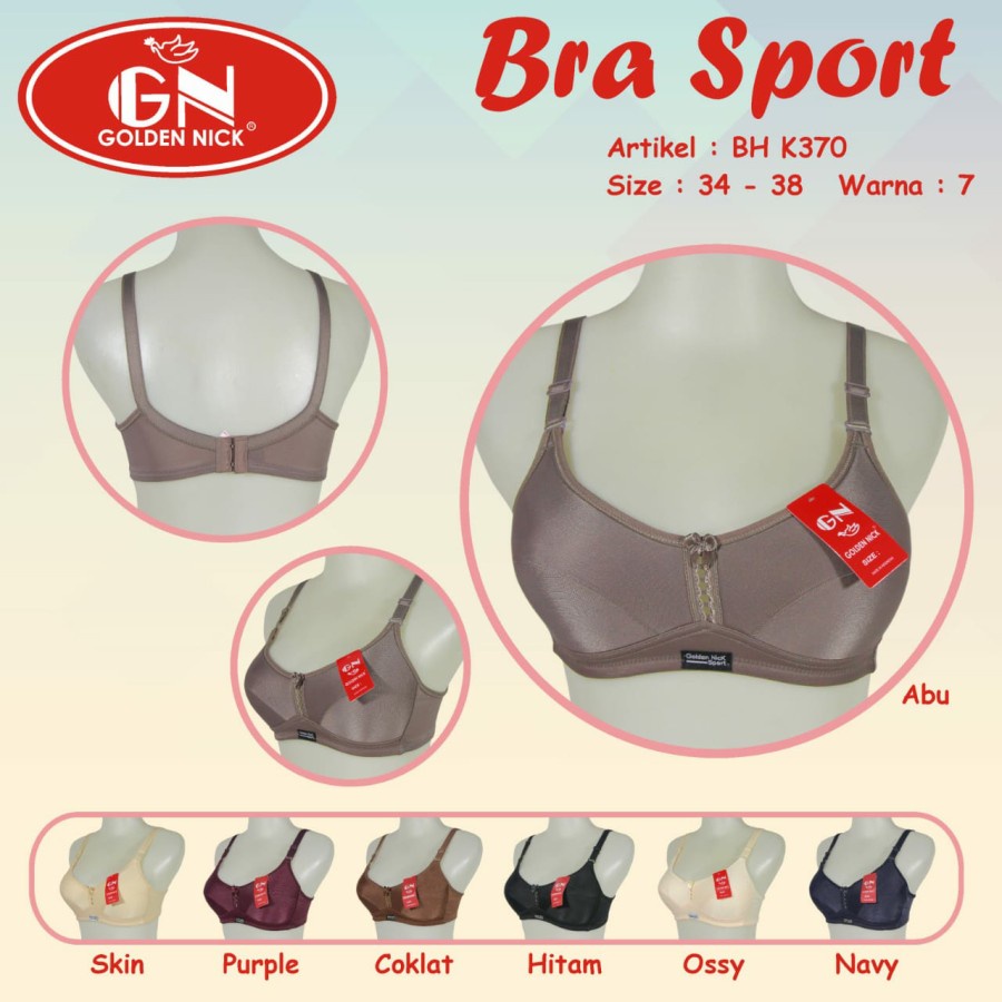 Golden Nick Sport Bra K364  K370 size 32 - 42