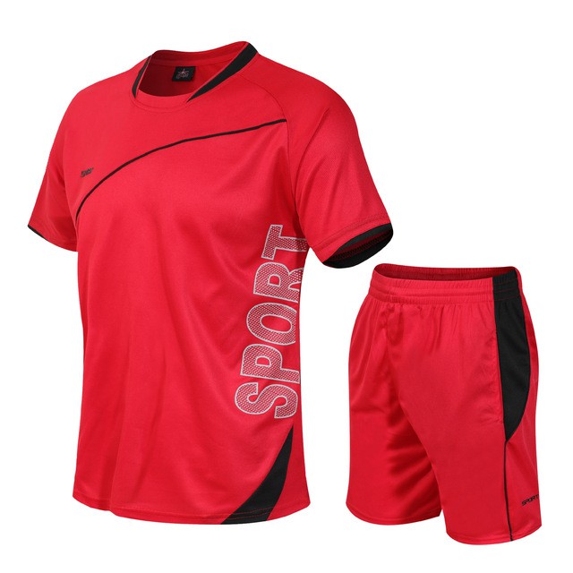 Baju Set Olahraga Pria 01982510 Men's Short-Sleeved Sports Suit