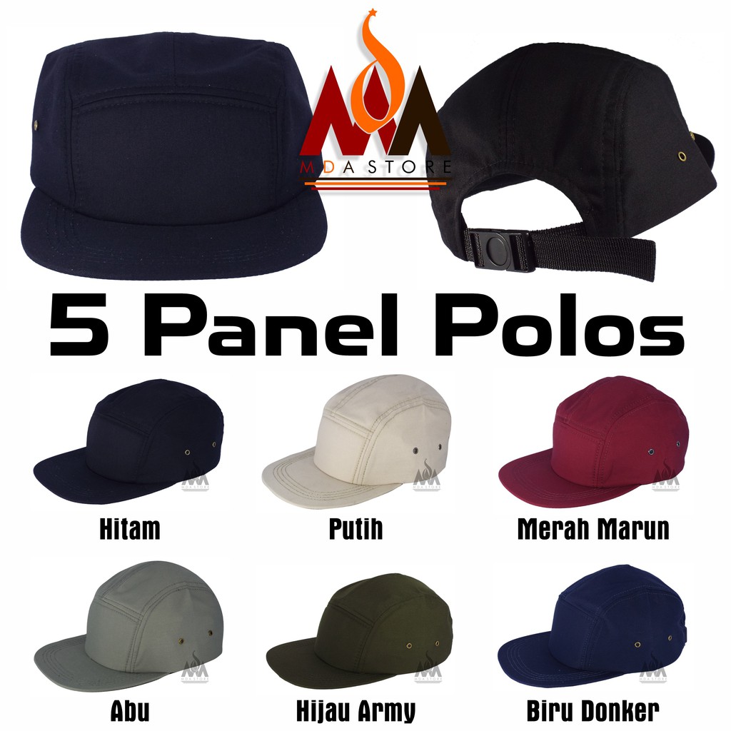 TOPI 5 PANEL / FIVE PANEL CAP POLOS