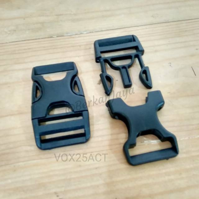 KUNCI SODOK TAS/SLOT TAS/GESPER TAS PLASTIK BUCKLE ACETAL 2.5 CM VOX25AC