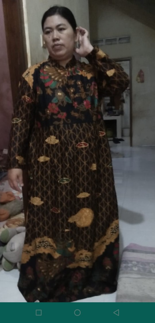 Baju Batik Couple Keluarga Gamis M L Xl Xxl Xxxl Super Jumbo Motif Mataram