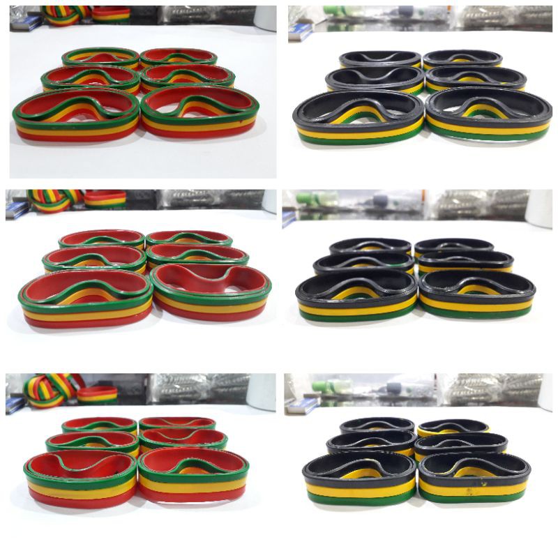 Gelang Karet Salur 3 Bendera Per Lusin Grosir