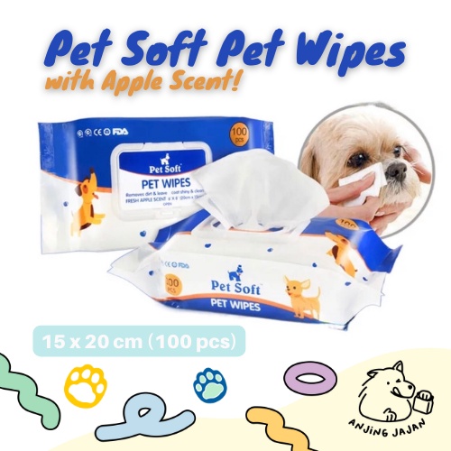 Tisu Basah Hewan | Pet Wipes | Tisu Basah Kucing Anjing | Pet Soft Pet Wipes