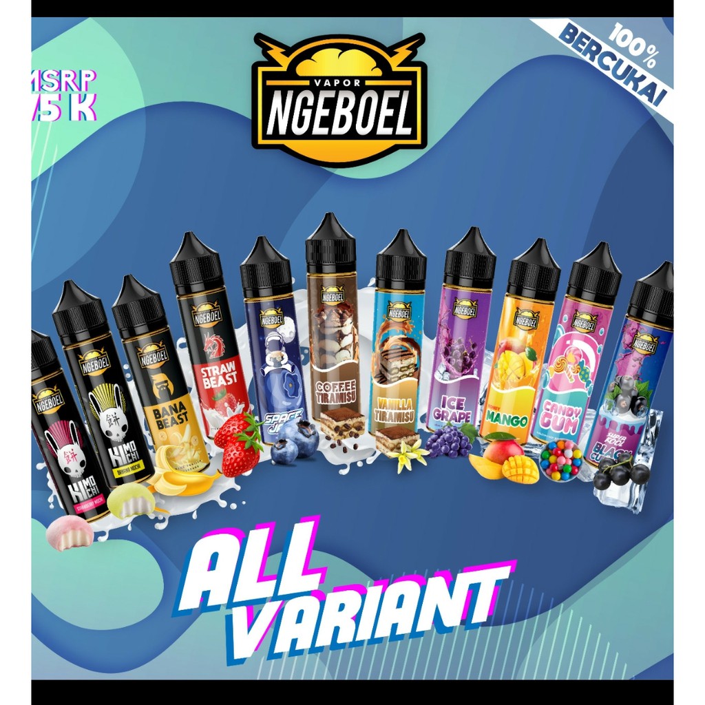 LIQUID NGEBOEL 60ML CREAMY ALL VARIAN CUKAI VAPE ELIQUID 3MG