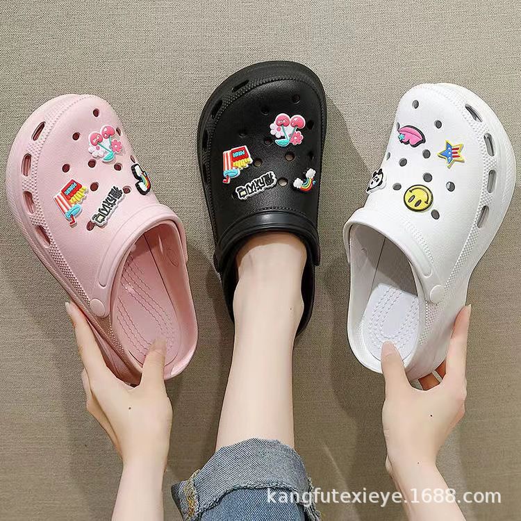 Sandal Crocs Wedges Classic Nagita Import High Quality S2