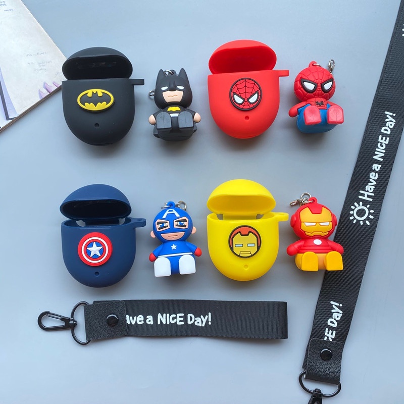 Soft Case Pelindung Headset Google Pixel Buds 2 Dengan Boneka Marvel Batman Spiderman