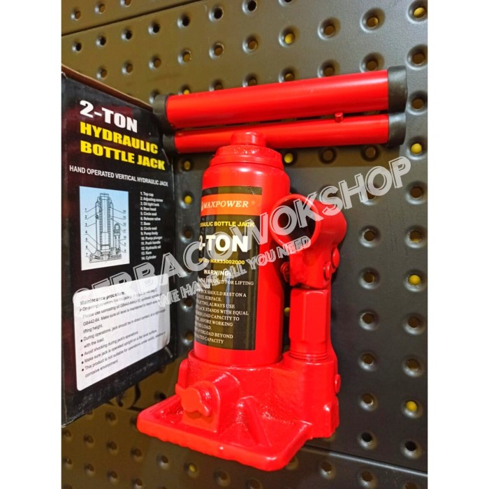 Maxpower Dongkrak Botol 2 Ton Hydraulic Bottle Jack Mobil Termurah