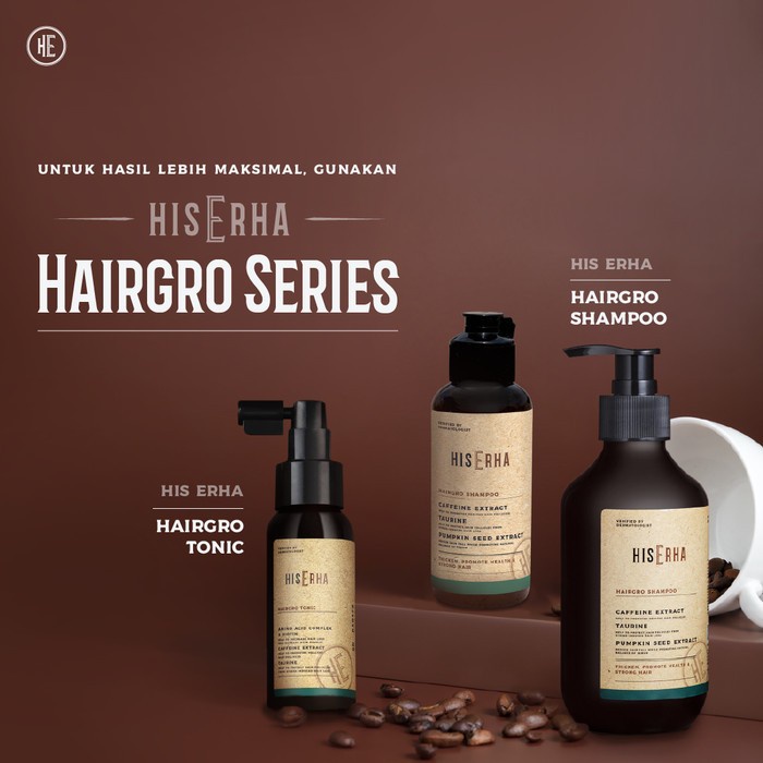 HIS ERHA Shampoo Pria - Hairgrow Shampo Penumbuh Rambut &amp; Anti Rontok 100 ml