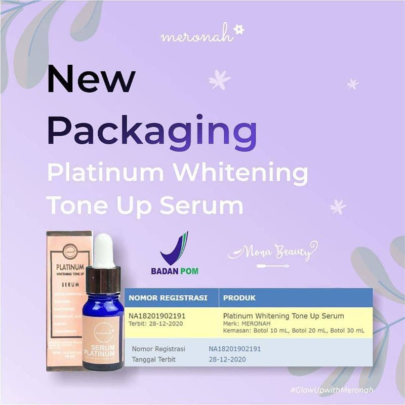 PAKET  WAJAHPLATINUM SERUM  &amp; CREAM MERONAH