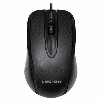 Mouse Kabel Laptop Komputer LOG-ON LO-M200 OPTICAL MOUSE USB 1000DPI