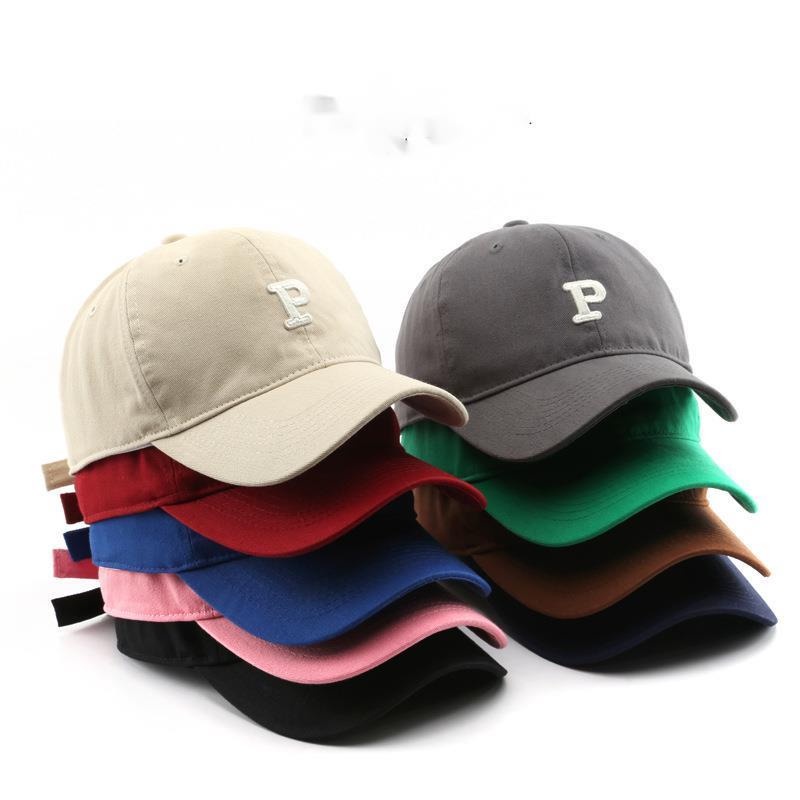 Topi Baseball Motif Tulisan P Gaya Korea