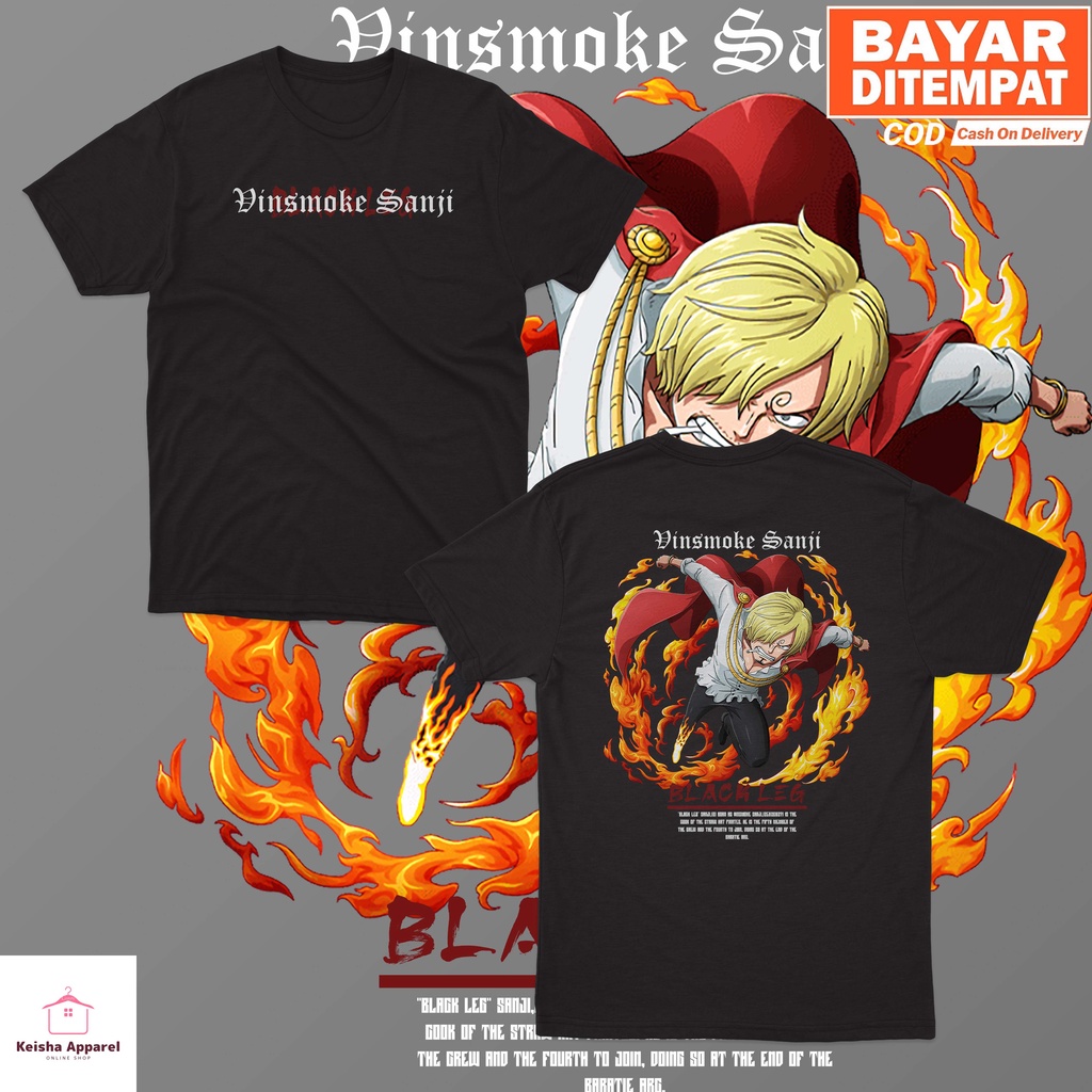 KAOS BAJU ANIME ONE PIECE VINSMOKE SANJI KAOS SANJI PRIA WANITA