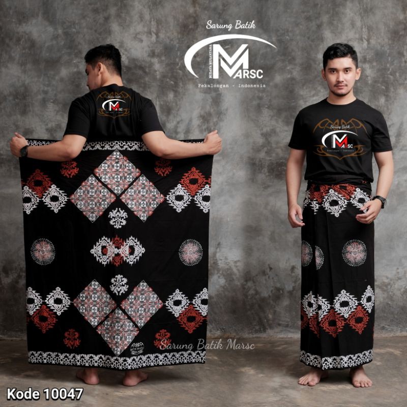 Sarung batik terbaru marsc boh black kode MARSC 10012