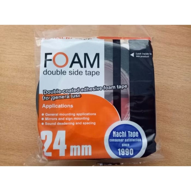 

Isolasi / Solasi / Double Tape Foam / Spon Nachi 1” 24mm x 5M SPON HIJAU