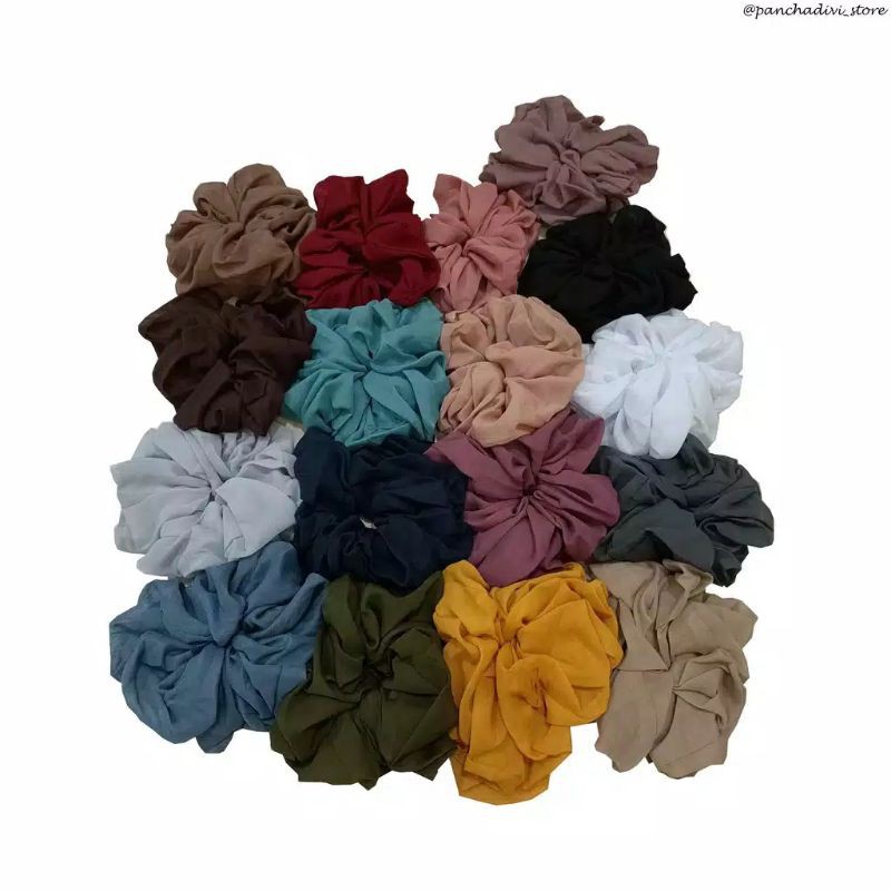 KUNCIR RAMBUT SCRUNCHIE / CEPOL / IKAT RAMBUT / KUNCIR / KUNCIR JUMBO / PENAMBAH VOLUME HIJAB