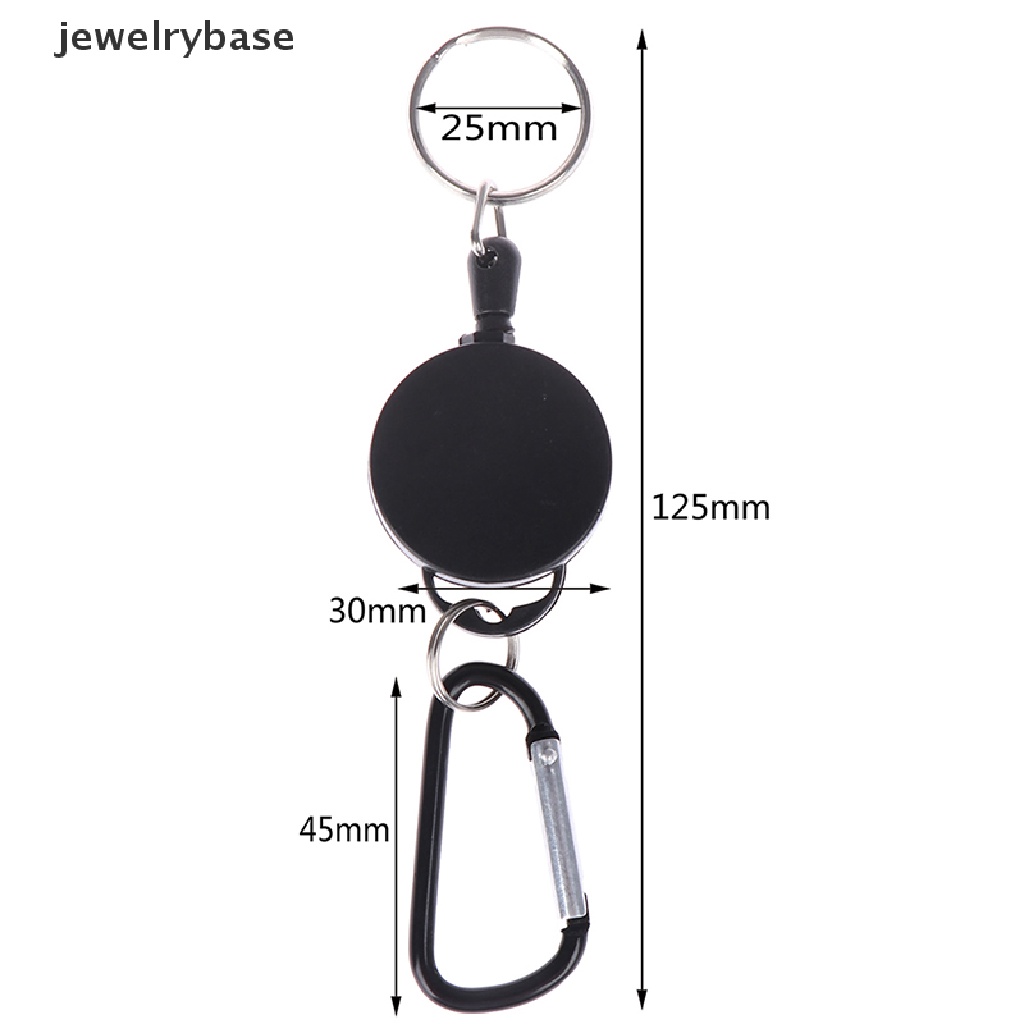 (jewelrybase) 1pc Gantungan Kunci Carabiner Teleskopik Retractable Untuk Outdoor / Olahraga