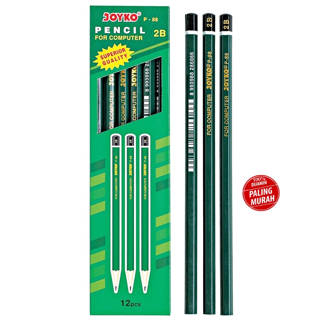 

Pensil 2B Joyko P-88 Hijau (12 Pcs) 1 PAK