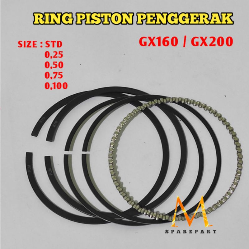 Ring Piston Mesin penggerak honda gx160 gx200