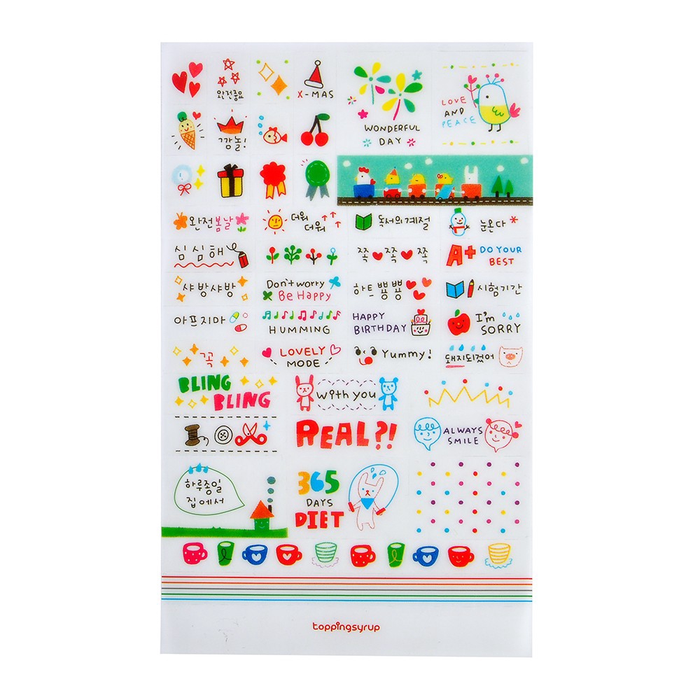 【TERSEDIA &amp; COD】6Pcs Stiker Kertas Lucu Warna-Warni untuk Scrapbook / Album Foto