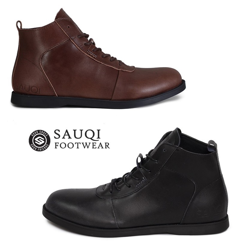 DISKON !! Sepatu Boots Kulit Original SAUQI FOOTWEAR SPERRY Sepatu Kulit Asli Kerja Kantor Keren