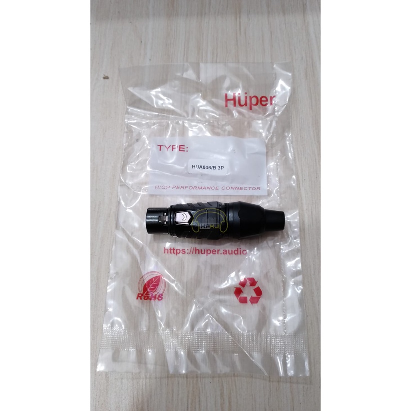 SOCKET XLR FEMALE HUPER HUA806/B soket canon huper