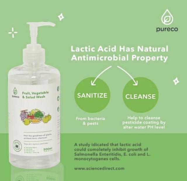 Pureco home liquid veggie wash 500ml