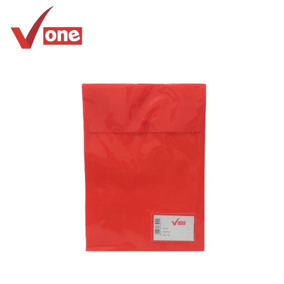 V One Map Plastik Tegak + Name Tag Folio Per Pcs