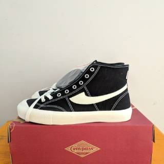  SEPATU  COMPASS  GAZELLE HI BLACK WHITE Shopee Indonesia
