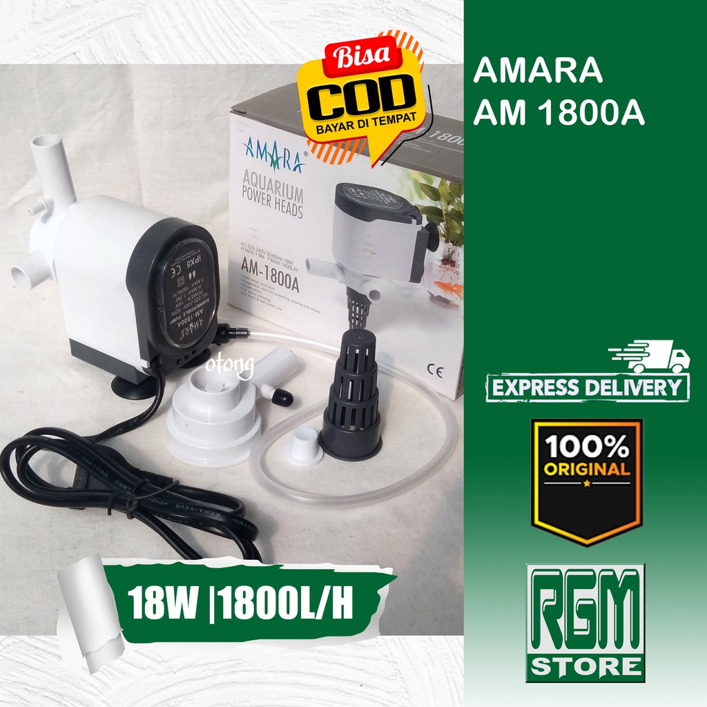 Amara AM 1800A AM 1800 AM1800 A AM1800A Mesin Pompa Power Head filter aquarium