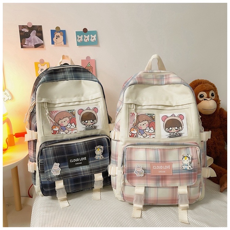 RANSEL ANAK WANITA import Tas Sekolah set 4 in 1 ORIGINAL backpack Perempuan Fashion Korea