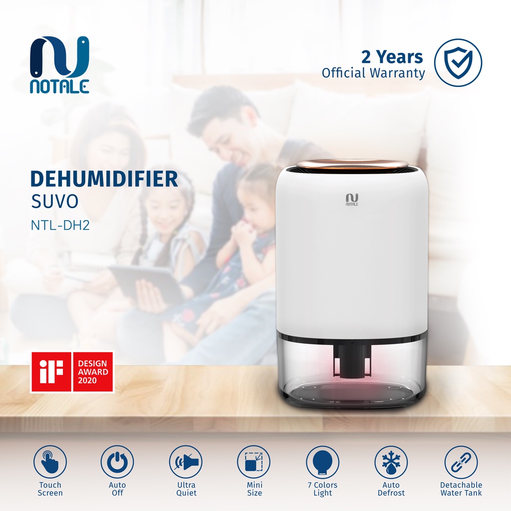 Jual Notale Dehumidifier Suvo Air Dryer Serap Kelembapan Smart Touch ...