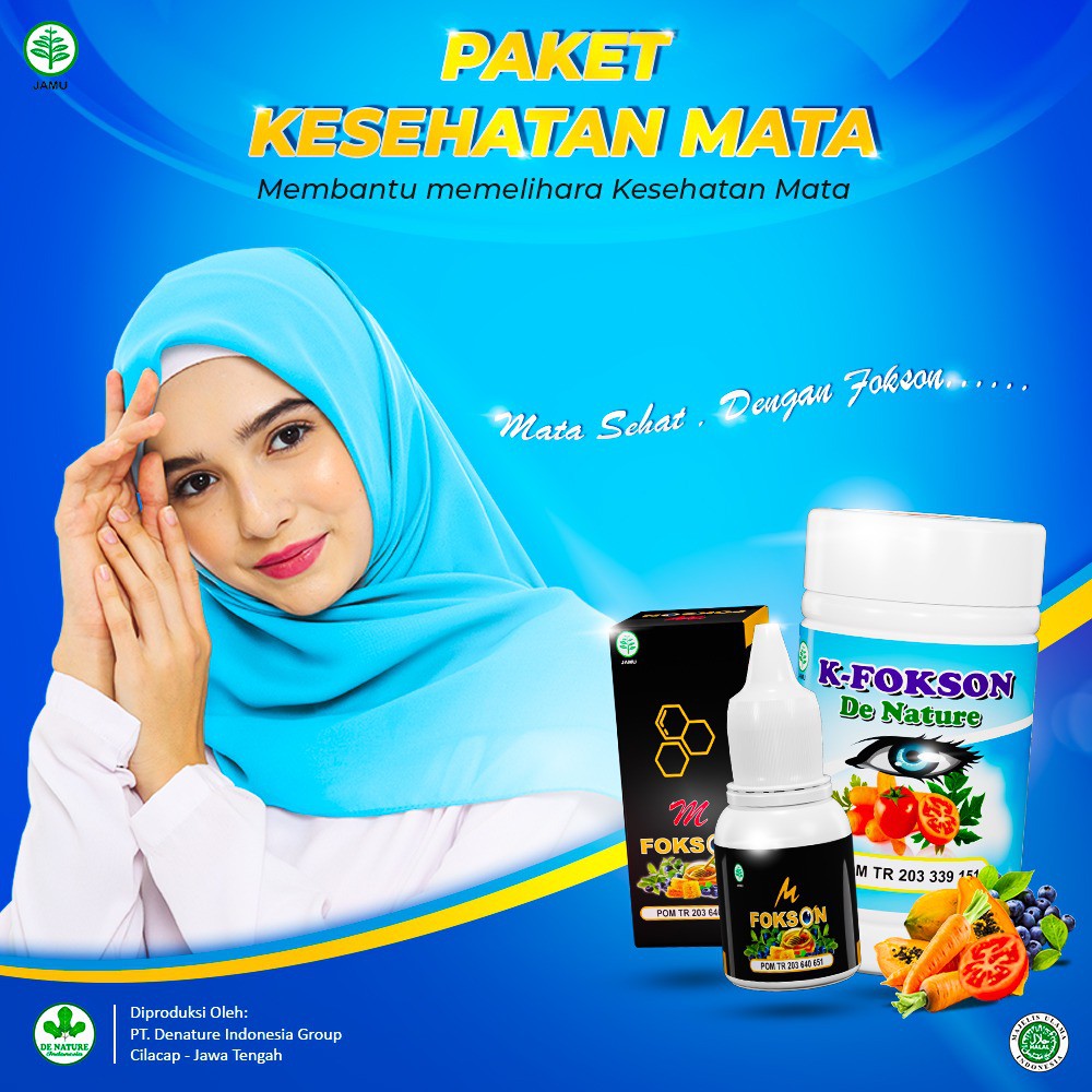 Dua Botol K-Fokson Dan M-Fokson De Nature Asli hologram