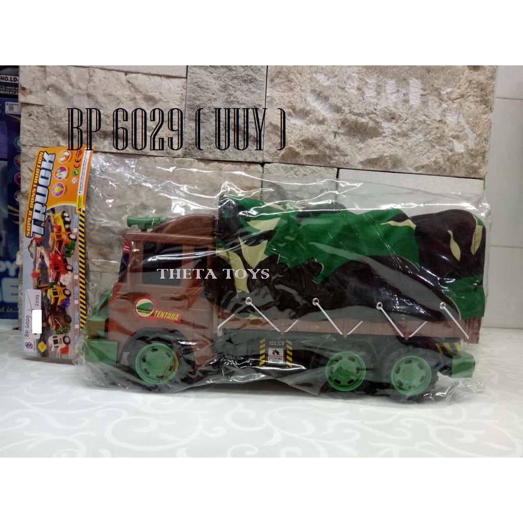 MAINAN TRUCK POLISI DORONG MIANAN TRUCK TENTARA MILITER BP 6029 MAINAN TRUCK BESAR