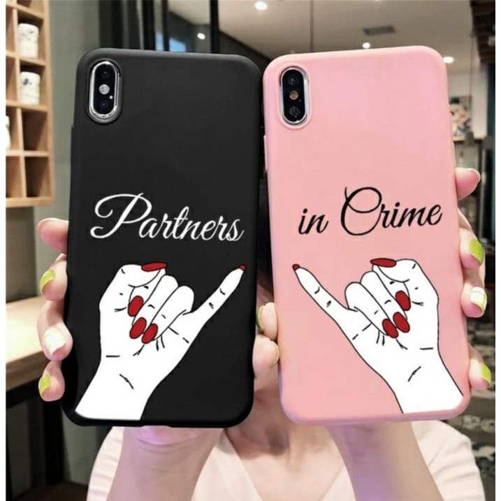 [S13] Soft Case Tpu Couple Patners in Crime for Oppo Vivo Xiaomi Realme Iphone Samsung