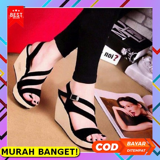 Wanita Wedges Casual Elegan Wejes Wedjes Weges Wejdes Jelly Sanda Km18 Cafana Wedges Wanita Tali Sd