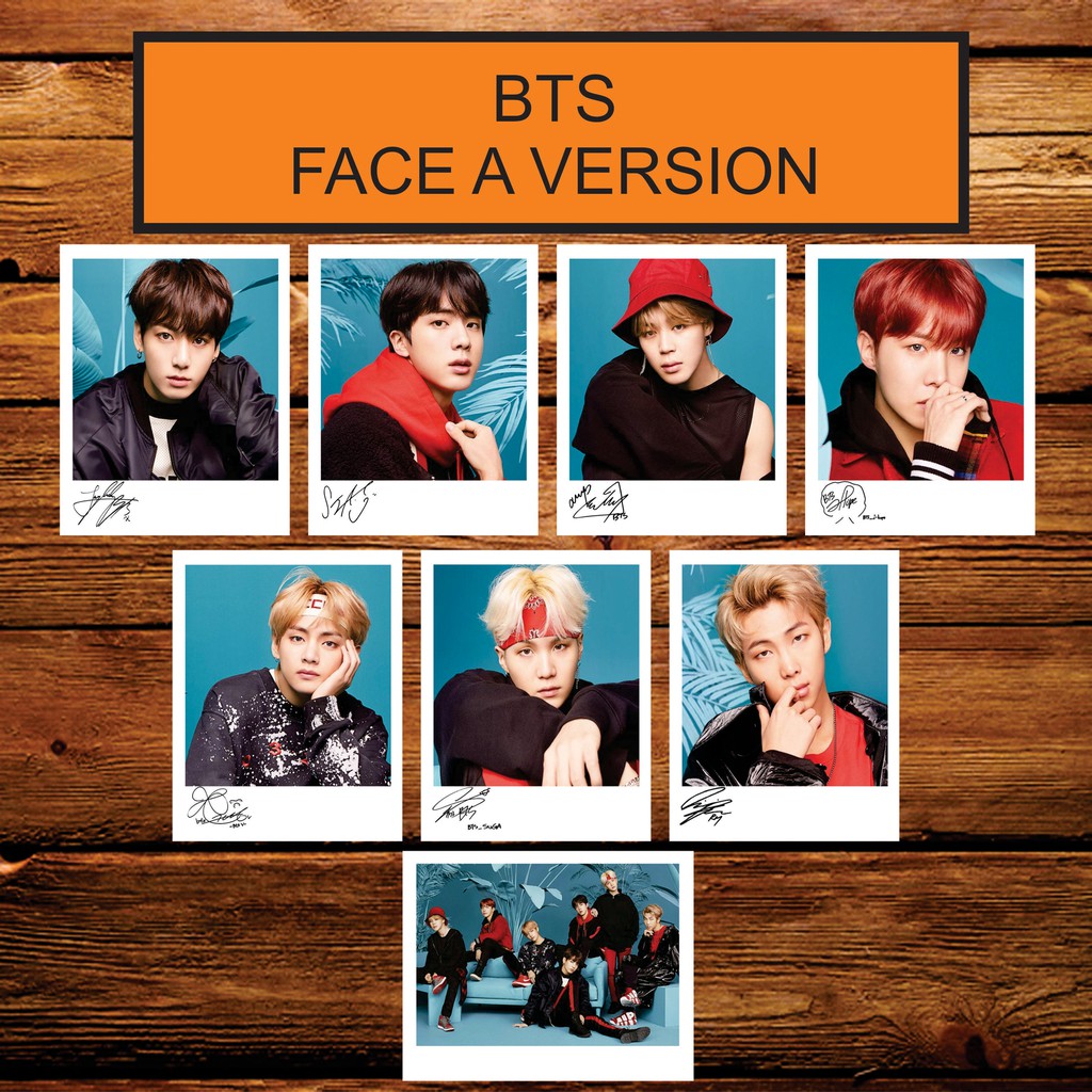 BTS FACE SIGNED KPOP POLAROID