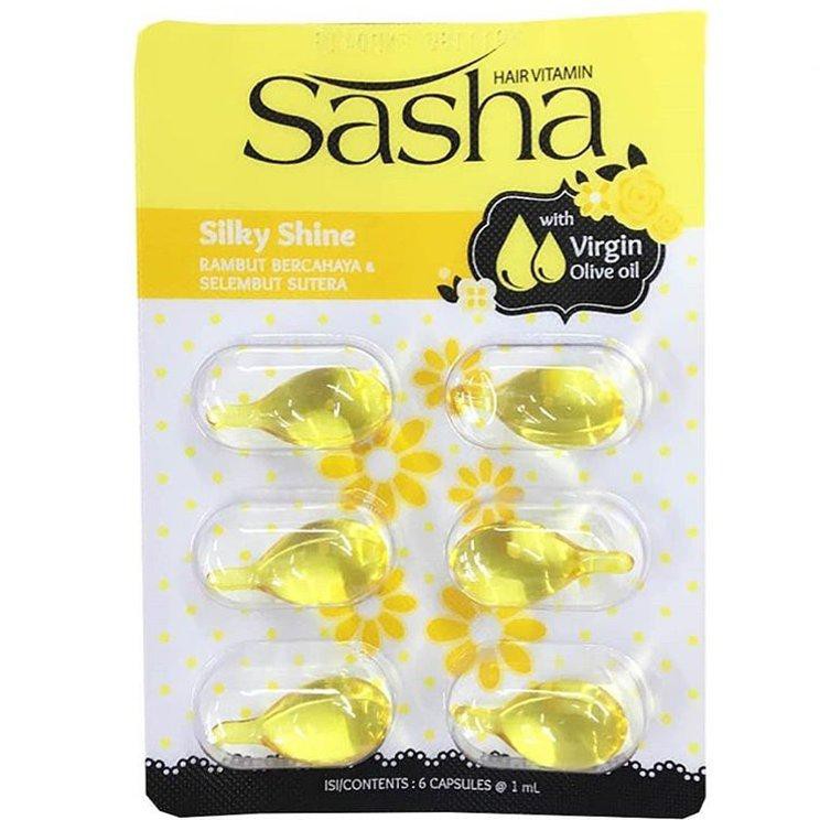 SASHA HAIR VITAMIN ISI 6 BLISTER (DENGAN MINYAK ZAITUN MURNI)