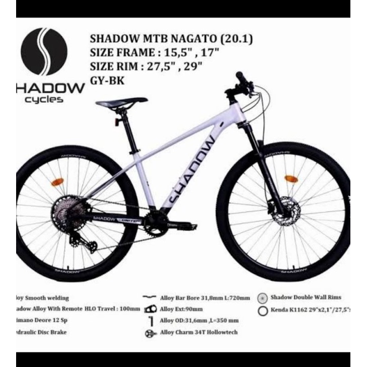 Mountain Bike MTB - Sepeda Gunung Shadow Nagato 29" / 27,5"