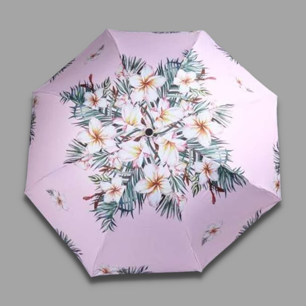 Umbrella Payung Lipat Otomatis Motif Fairy Tale Cantik Unik Warna Pink Ke34