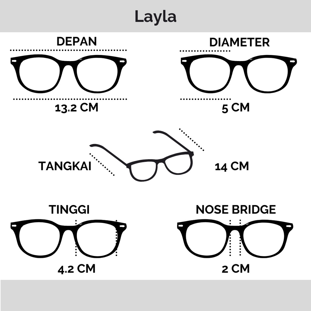 Flavia Eyewear - Kacamata Layla Round Plastic (custom minus, photochromic, blueray, bluechromic dan photobrown)