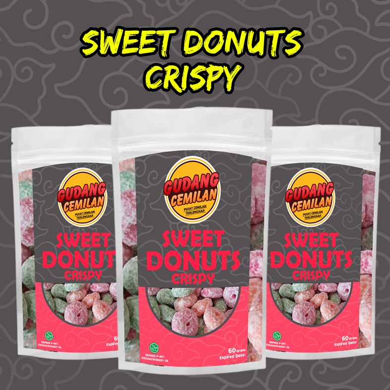 

Donat Kering Krispi 60 Gram Kemasan STP Bening Tebal dengan Klip Seal - Cemilan Manis