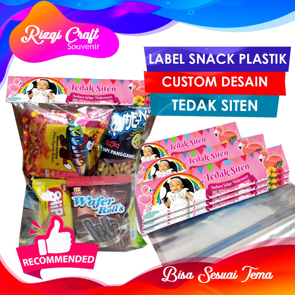 

Tas Label Bingkisan Snack Plastik Tedak Siten Ultah Ulang Tahun Bisa Custom Nama dan Foto Anak