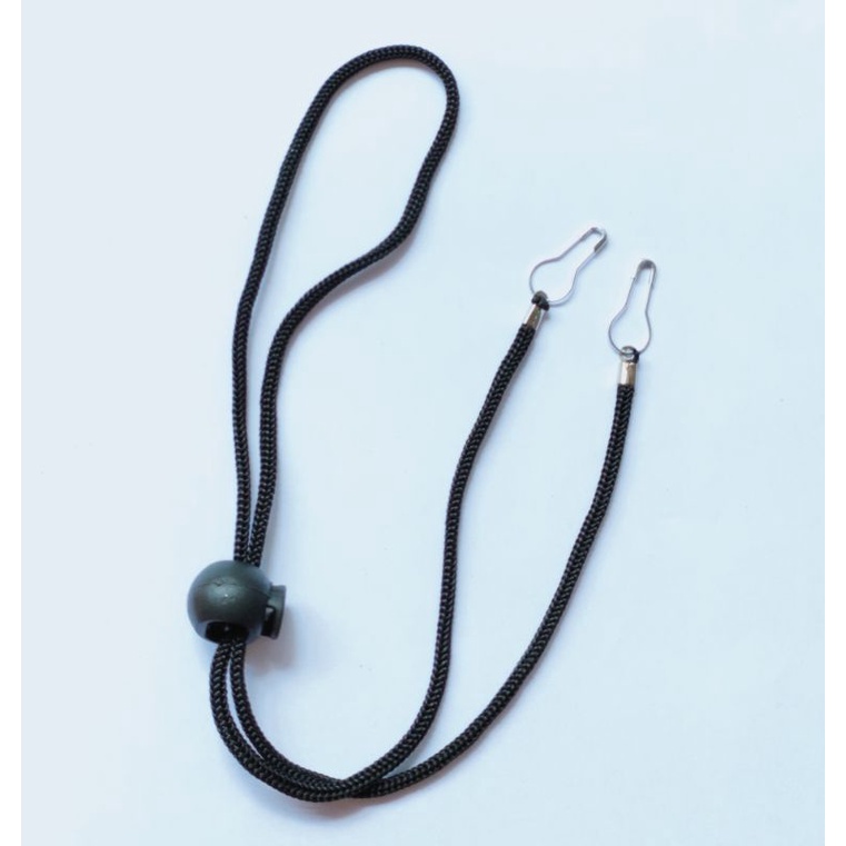 kalung masker strap masker tali masker polos hitam pria dan wanita