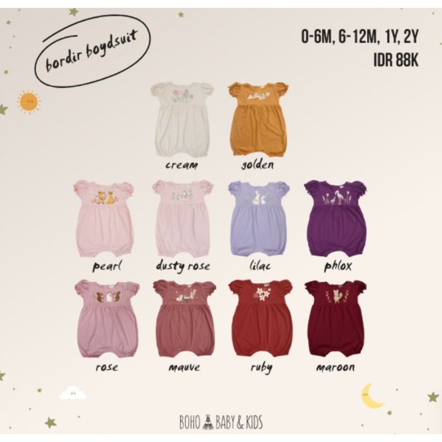 11.11 SALE Ambyar Bohopanna 2 Tahun Bordir Bodysuit Jumper Anak Perempuan CBKS