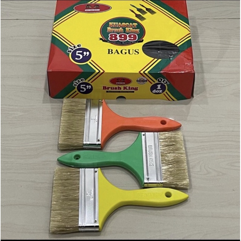 

5”inchi Kuas cat paint brush king 899 5inci gagang pvc plastik bulu putih 5 inci brushking 5”