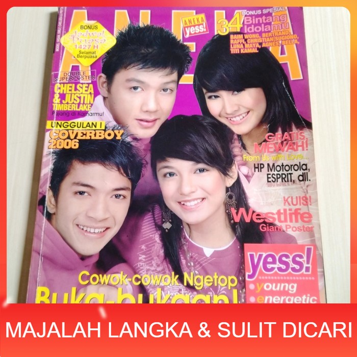 Majalah ANEKA YESS No.19 Sep 2006 IHSAN DISTLY CHELSEA PRYTA + POSTER Langka