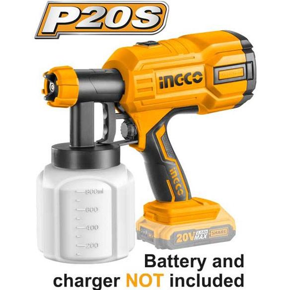 

Ingco Csgli2001 Cordless Spray Gun Mesin Pray Air Gun Cat Baterai